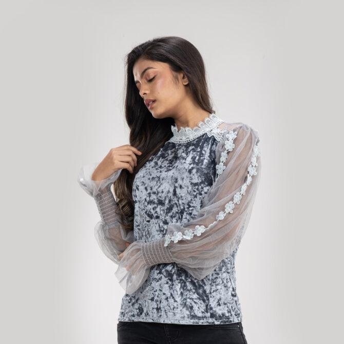 Velvet Lacey Top